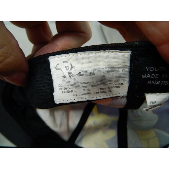 Pokemon Youth OSFM Cap Hat Pikachu Charmander Squirtle & Bulbasaur Graphic Vtg - Picture 6 of 9